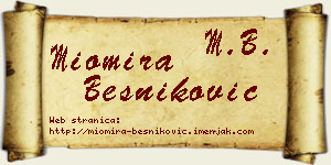 Miomira Besniković vizit kartica